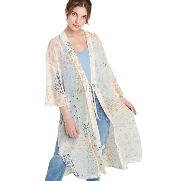 Wild Fable Sheer Floral Kimono OSFM - Picture 1 of 11